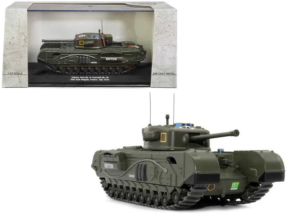 Infantry Tank Mk. Iv Churchill Mk. Vii "Briton" "Uk 34Th Tank Brigade France July 1944" 1/43 Diecast Model By Afvs Of Wwii 1