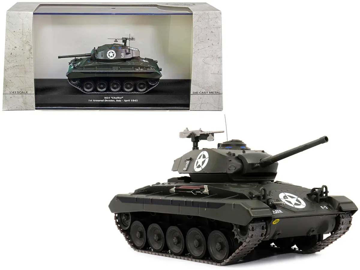 M24 "Chaffee" Tank #3 "U.S.A. 1St Armored Division Italy April 1945" 1/43 Diecast Model By Afvs Of Wwii 1