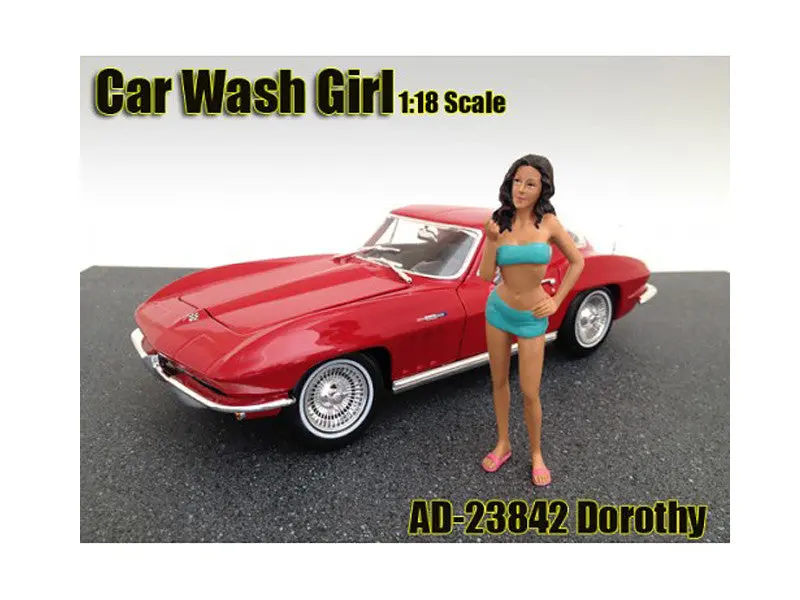 "Car Wash Girl - Dorothy" Accessory Figure For 1/18 Diecast Models By American Diorama 1