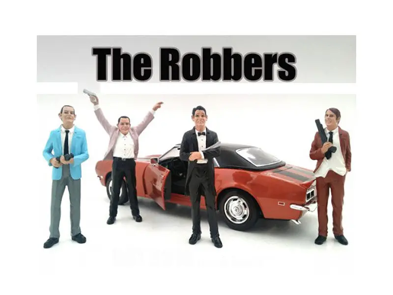 "The Robbers" (4 Piece Accessory Figure Set) For 1/18 Scale Diecast Models By American Diorama 1