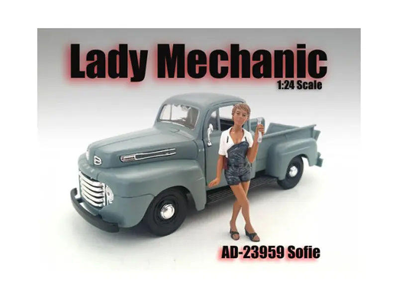 "Lady Mechanic - Sofie" Accessory Figure For 1/24 Scale Models By American Diorama 1