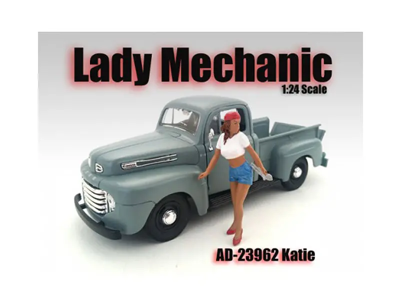 "Lady Mechanic - Katie" Accessory Figure For 1/24 Scale Models By American Diorama 1
