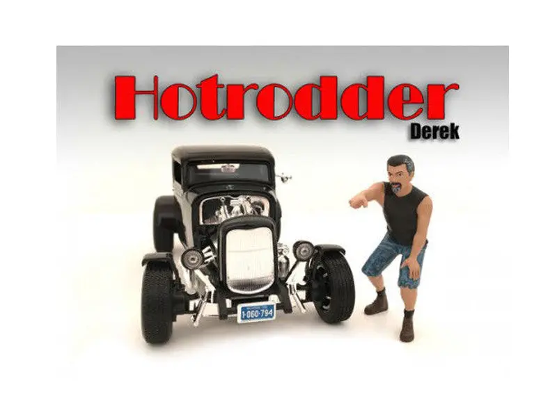 "Hotrodders - Derek" Accessory Figure For 1/18 Scale Diecast Models By American Diorama 1