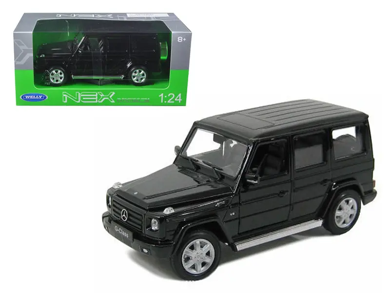 Mercedes Benz G Class Wagon Black 1/24 Diecast Model Car By Welly 1