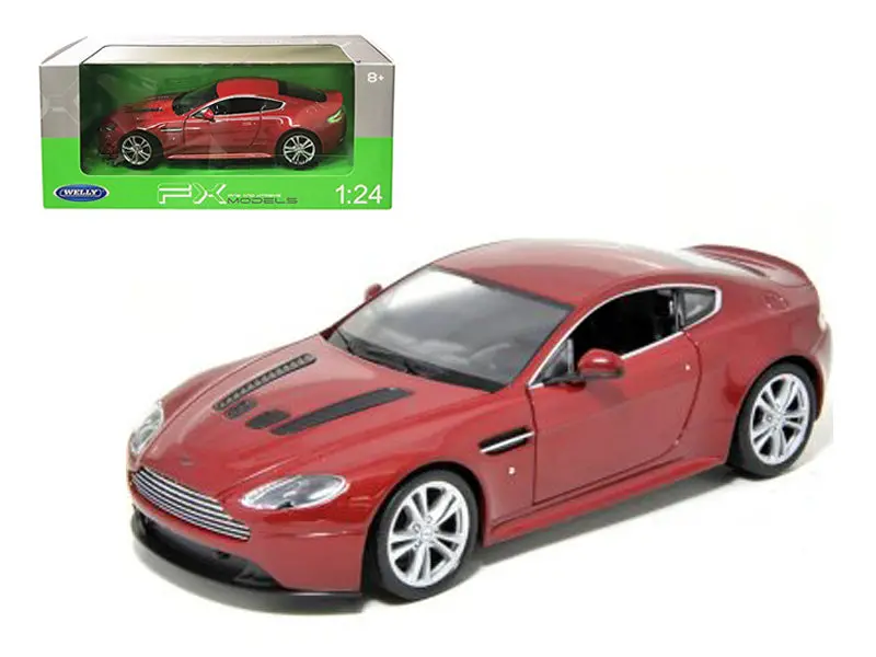 2010 Aston Martin V12 Vantage Red 1/24 Diecast Model Car By Welly 1