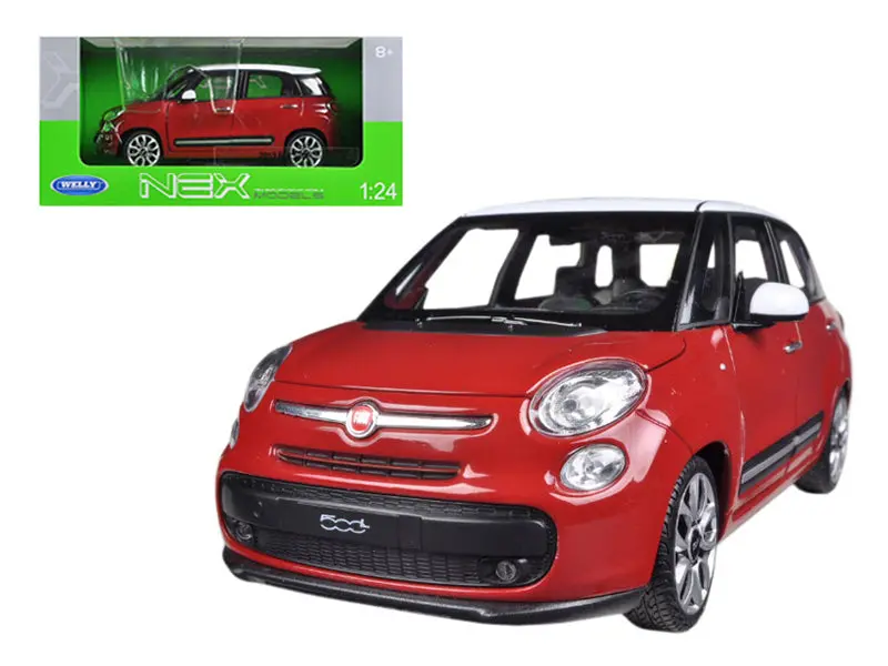 2013 Fiat 500L Red 1/24 Diecast Model Car By Welly 1