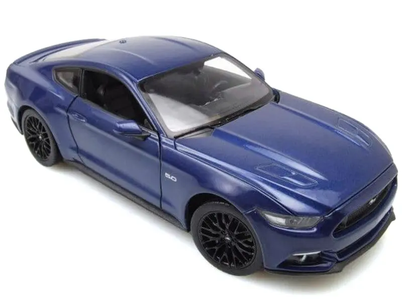 2015 Ford Mustang Gt 5.0 Blue Metallic "Nex Models" Series 1/24 Diecast Model Car By Welly 2