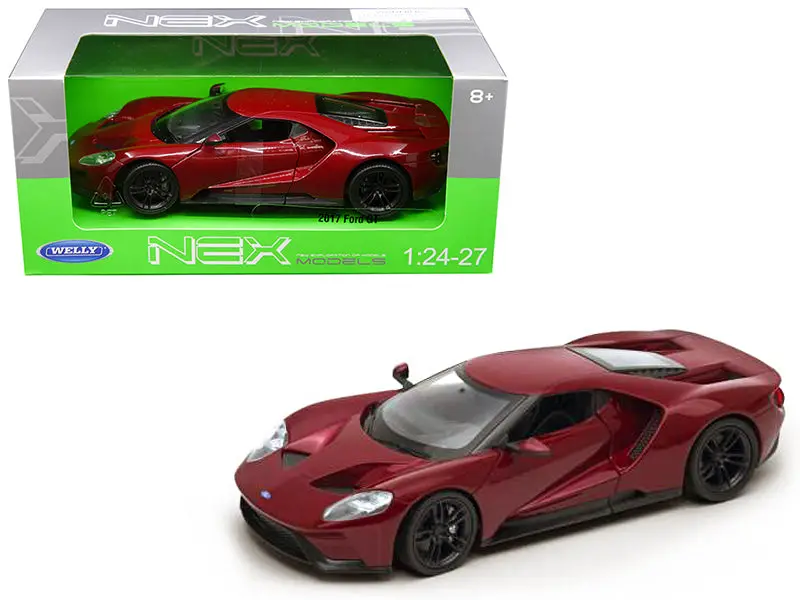 2017 Ford Gt Red 1/24 - 1/27 Diecast Model Car By Welly 1