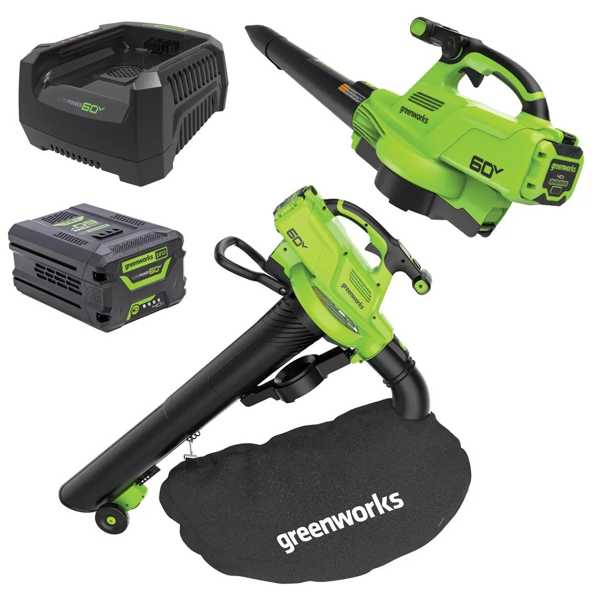 Greenworks Bvc401 60V Battery Blower Vacuum Kit 1