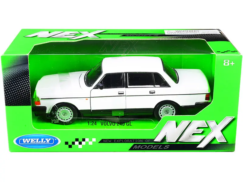 Volvo 240 Gl White "Nex Models" 1/24 Diecast Model Car By Welly 1