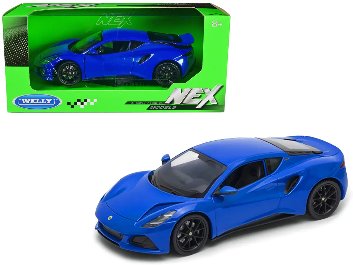 Lotus Emira Blue Metallic "Nex Models" Series 1/24 Diecast Model Car By Welly 1