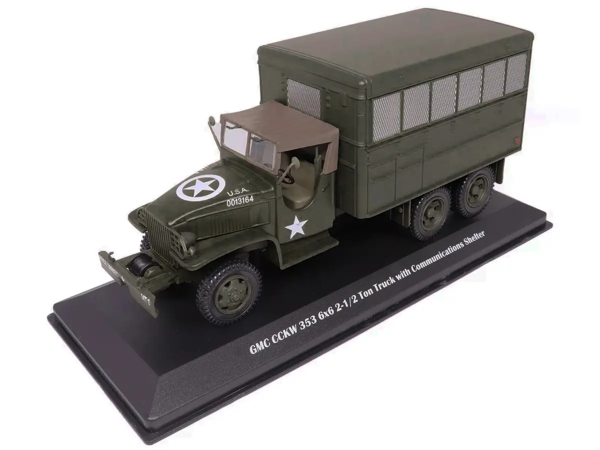 Gmc Cckw 353 6X6 2-1/2 Ton Truck With Communications Shelter Olive Drab "United States Army" 1/43 Diecast Model By Militaria Die Cast 2