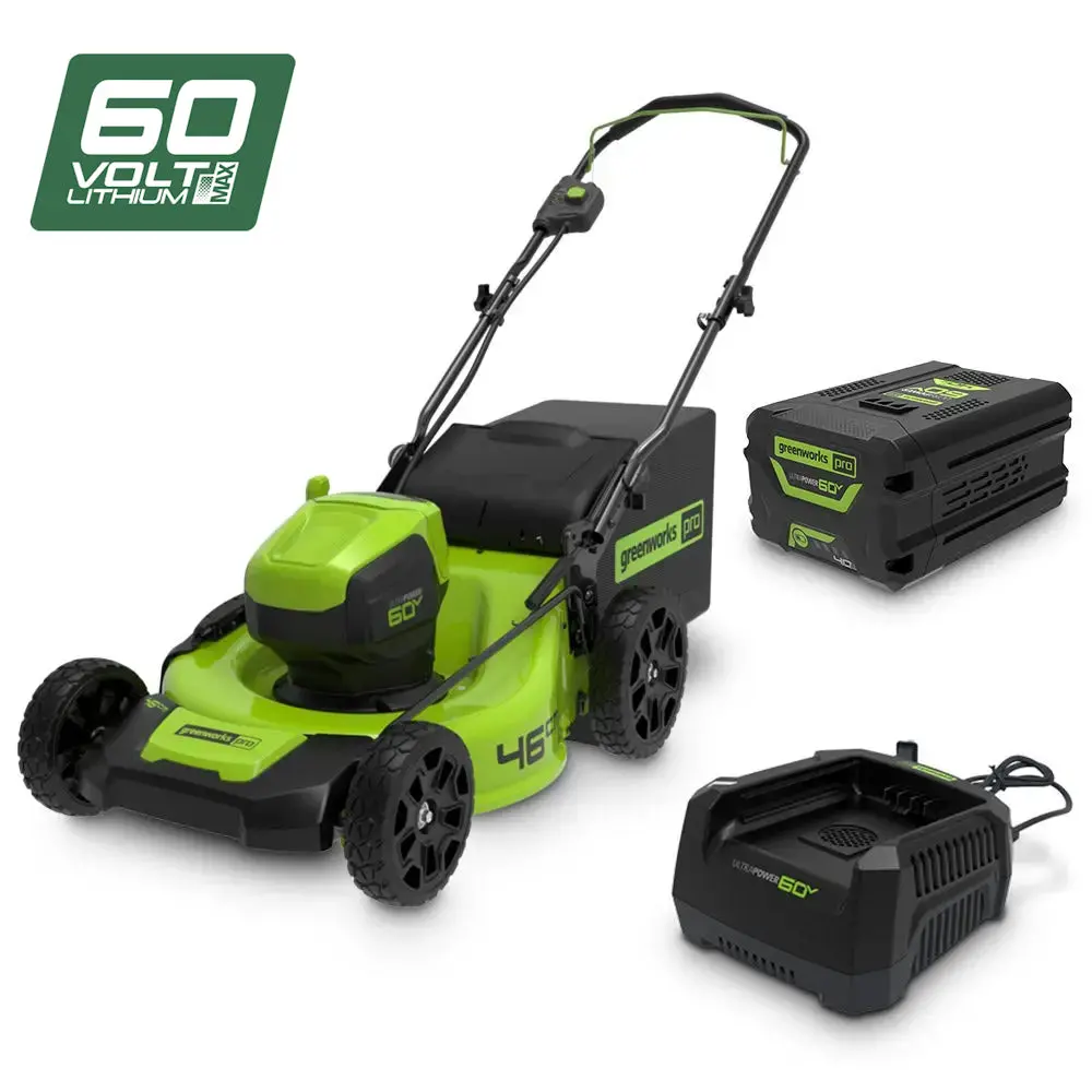 Greenworks 60V 46Cm Battery Lawn Mower Kit 1