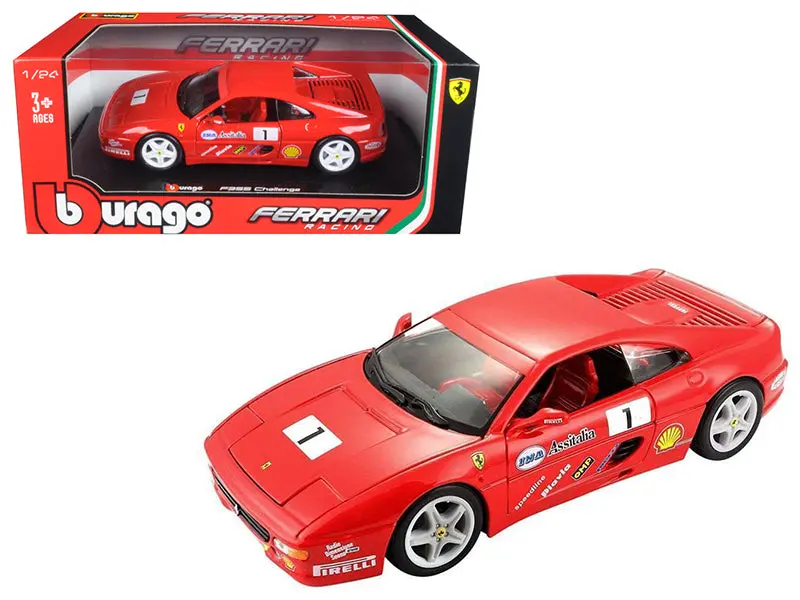 Ferrari F355 Challenge Red 1/24 Diecast Model Car By Bburago 1