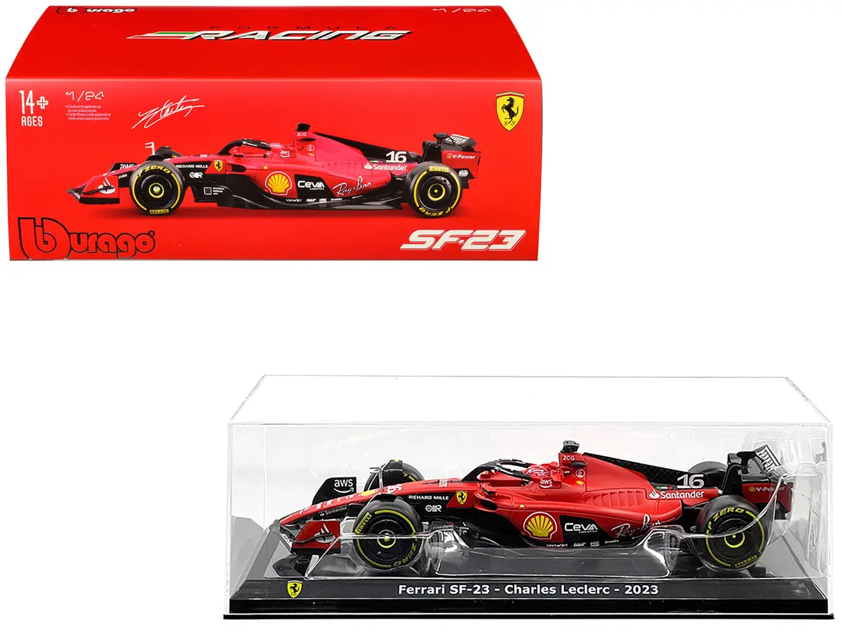 Ferrari Sf-23 #16 Charles Leclerc Formula One F1 World Championship (2023) "Formula Racing" Series 1/24 Diecast Model Car By Bburago 1