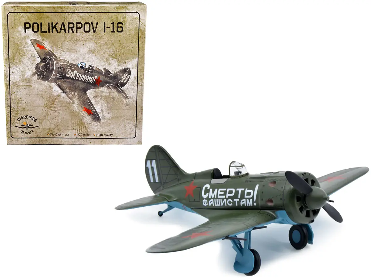 Polikarpov I-16 Fighter Plane (Ussr 1933) 1/72 Diecast Model By Warbirds Of Wwii 1