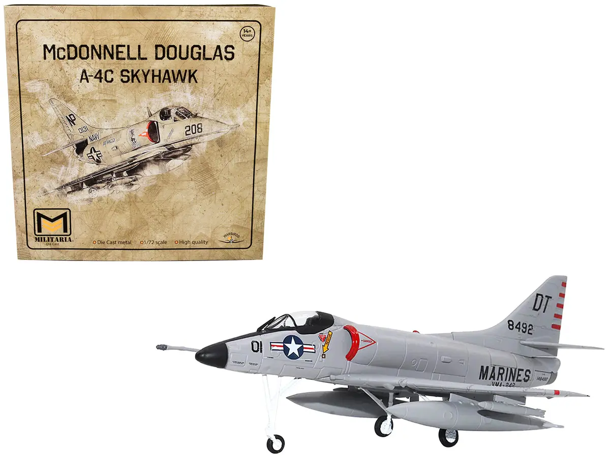 Mcdonnell Douglas A-4C Skyhawk Attack Aircraft "Us Navy" 1/72 Diecast Model By Militaria Die Cast 1