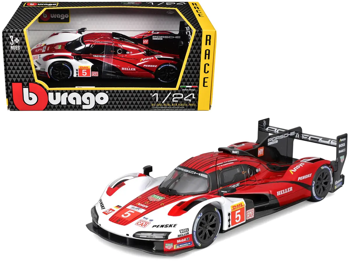 Porsche 963 #5 Dane Cameron - Michael Christensen - Frederic Makowiecki "Porsche Penske Motorsport" "Fia World Endurance Championship" (2023) "Race" Series 1/24 Diecast Model Car By Bburago 1