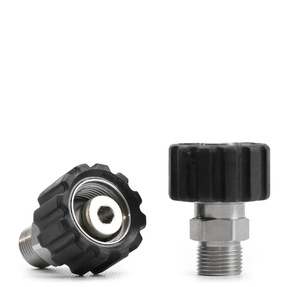 Suttner Screw Coupler: M22 14Mm X 3/8" Male Npt - Swivel - Stainless 1