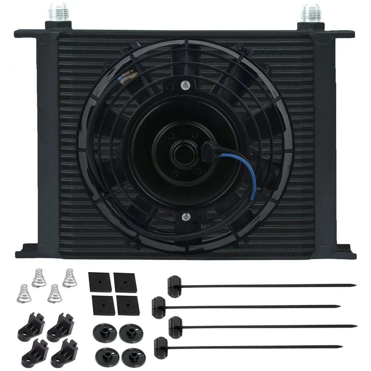 30 Row 6-8-10 An Hose Engine Transmission Oil Cooler Electric Fan Kit 1