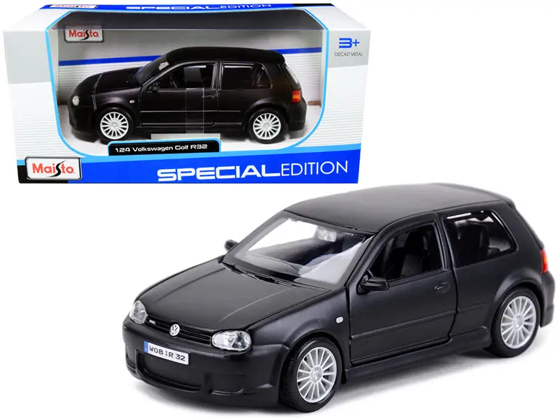 Volkswagen Golf R32 Matte Black "Special Edition" Series 1/24 Diecast Model Car By Maisto 1