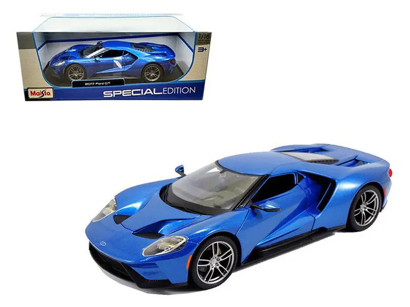 2017 Ford Gt Blue 1/18 Diecast Model Car By Maisto 1