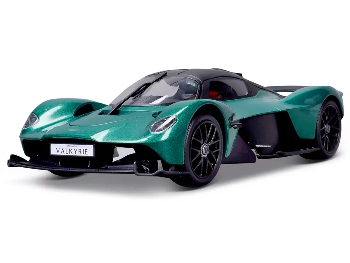 Aston Martin Valkyrie Green Metallic With Matte Black Top "Special Edition" Series 1/18 Diecast Model Car By Maisto 2