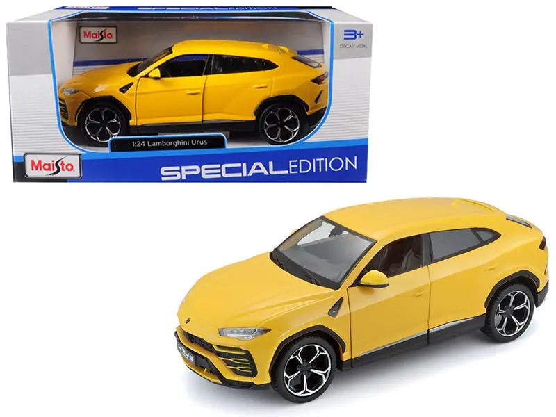 Lamborghini Urus Yellow 1/24 Diecast Model Car By Maisto 1