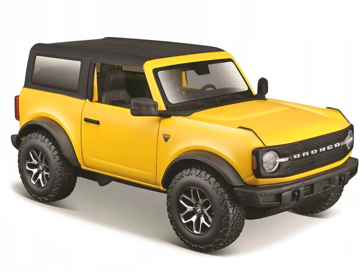2021 Ford Bronco Badlands Yellow With Black Top "Special Edition" 1/24 Diecast Model By Maisto 2