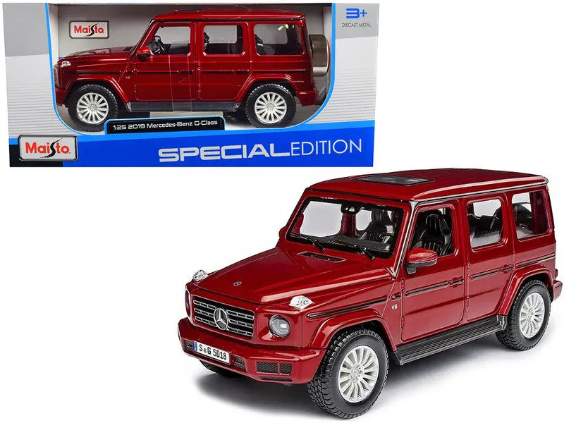 2019 Mercedes Benz G-Class With Sunroof Red Metallic 1/25 Diecast Model By Maisto 1