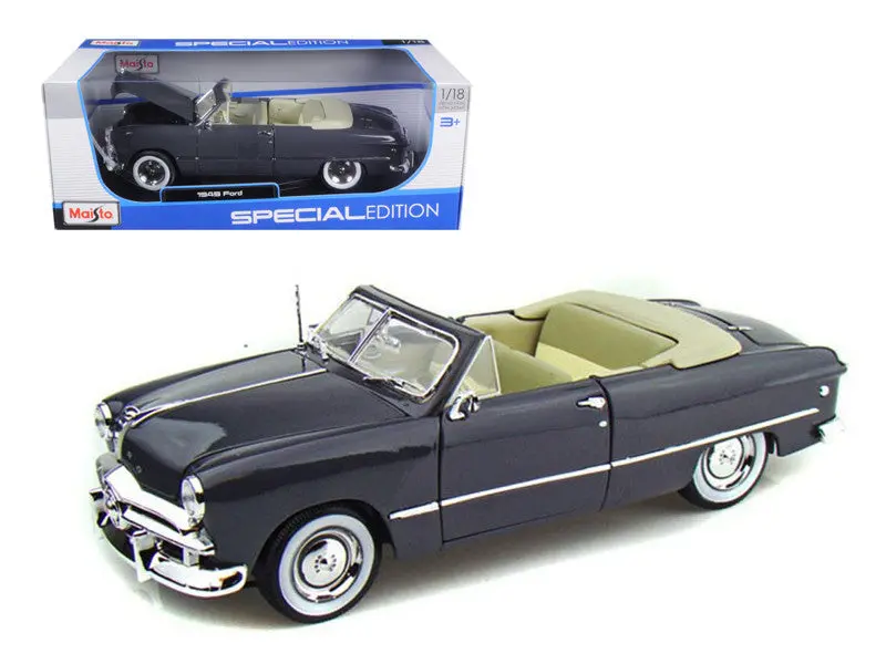 1949 Ford Convertible Gray 1/18 Diecast Model Car By Maisto 1