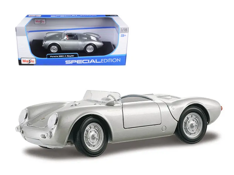 Porsche 550A Spyder Silver 1/18 Diecast Model Car By Maisto 1