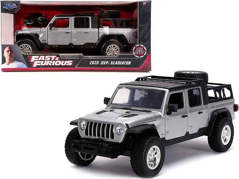 2020 Jeep Gladiator Pickup Truck Silver With Black Top "Fast & Furious" Series 1/24 Diecast Model Car By Jada 1