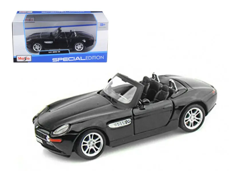 Bmw Z8 Black Roadster 1/24 Diecast Model Car By Maisto 1