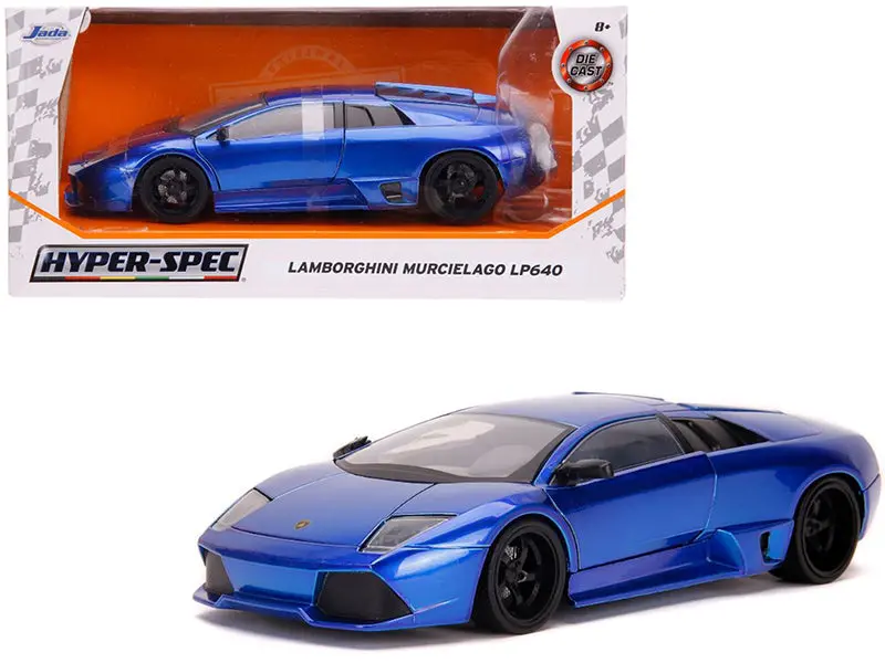 Lamborghini Murcielago Lp640 Candy Blue "Hyper-Spec" 1/24 Diecast Model Car By Jada 1