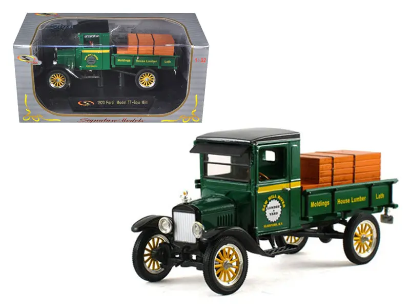 1923 Ford Model Tt Lumber Truck Green 1/32 Diecast Model Car By Signature Models 1