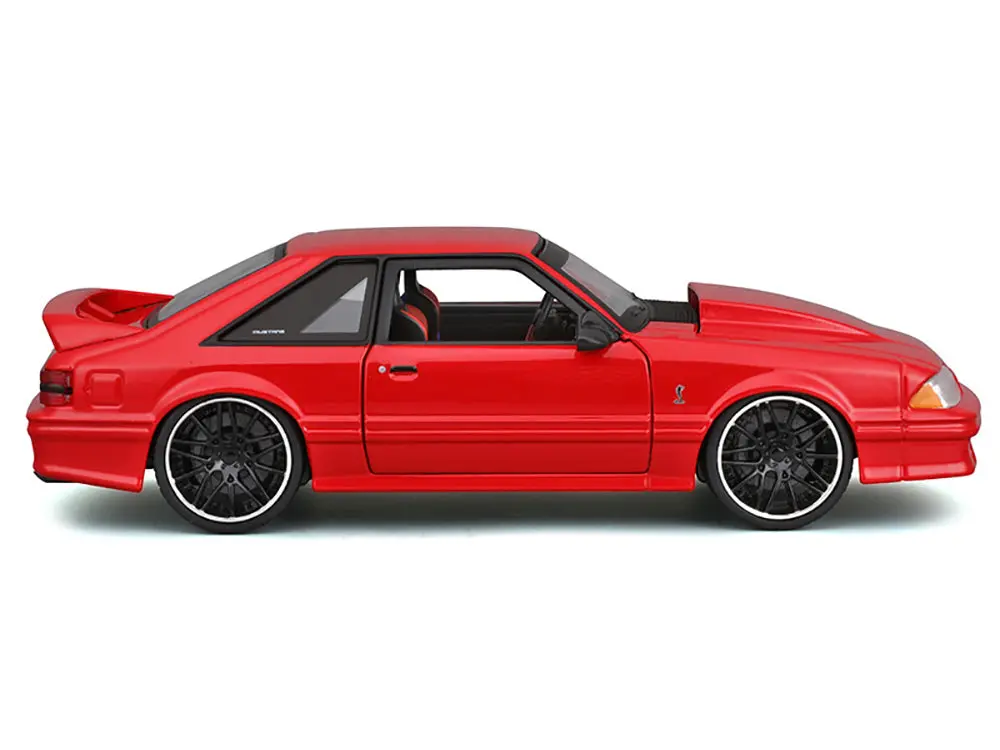 1993 Ford Mustang Svt Cobra Red "Classic Muscle" "Maisto Design" Series 1/24 Diecast Model Car By Maisto 2