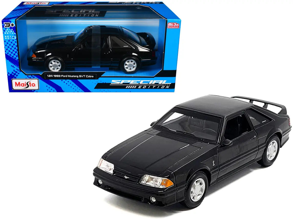 1993 Ford Mustang Svt Cobra Black "Special Edition" Series 1/24 Diecast Model Car By Maisto 1