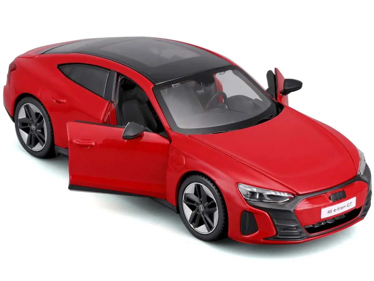 2022 Audi Rs E-Tron Gt Red With Black Top And Sunroof "Special Edition" Series 1/25 Diecast Model Car By Maisto 2