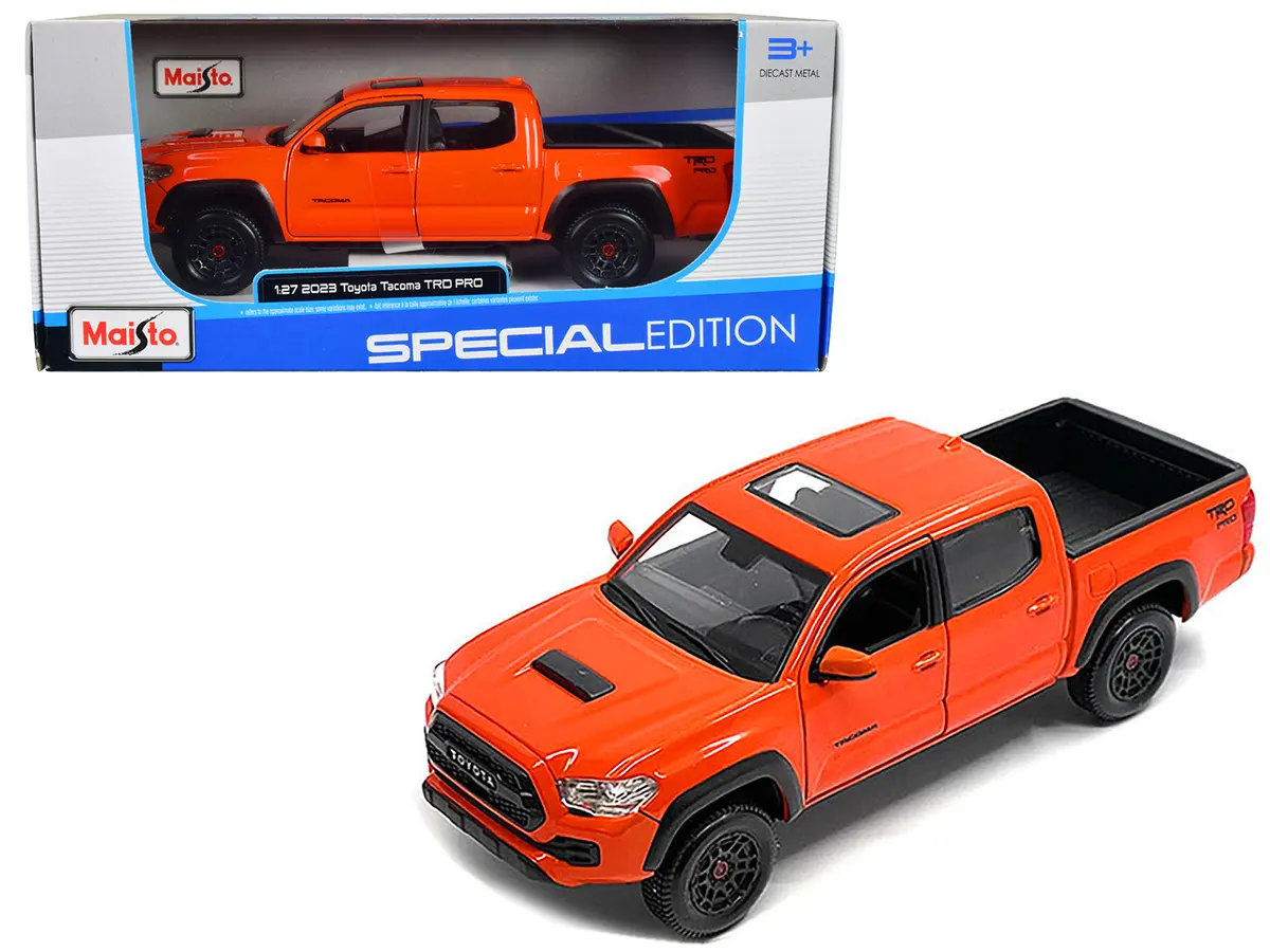 2023 Toyota Tacoma Trd Pro Pickup Truck Solar Octane Orange With Sunroof "Special Edition" Series 1/27 Diecast Model By Maisto 1