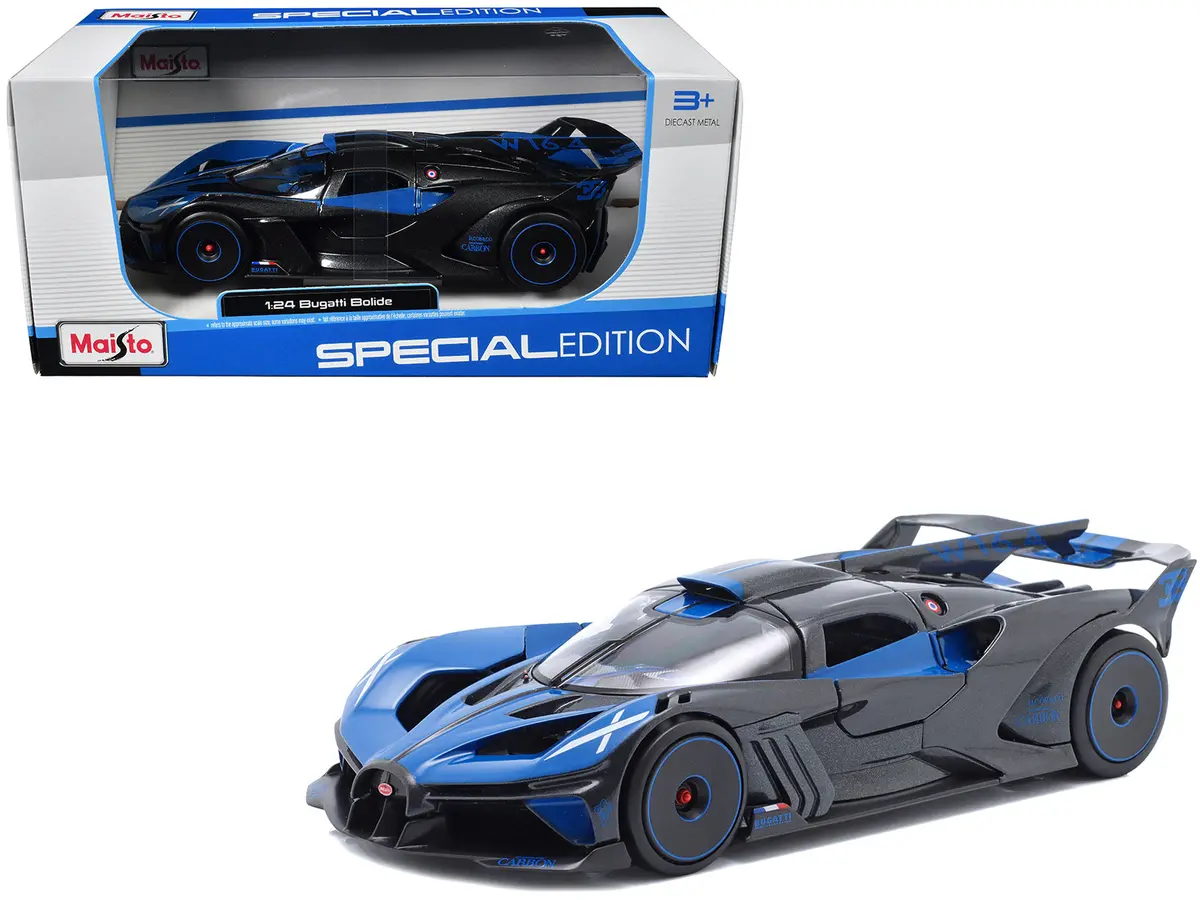Bugatti Bolide Blue And Black Metallic "Special Edition" Series 1/24 Diecast Model Car By Maisto 1