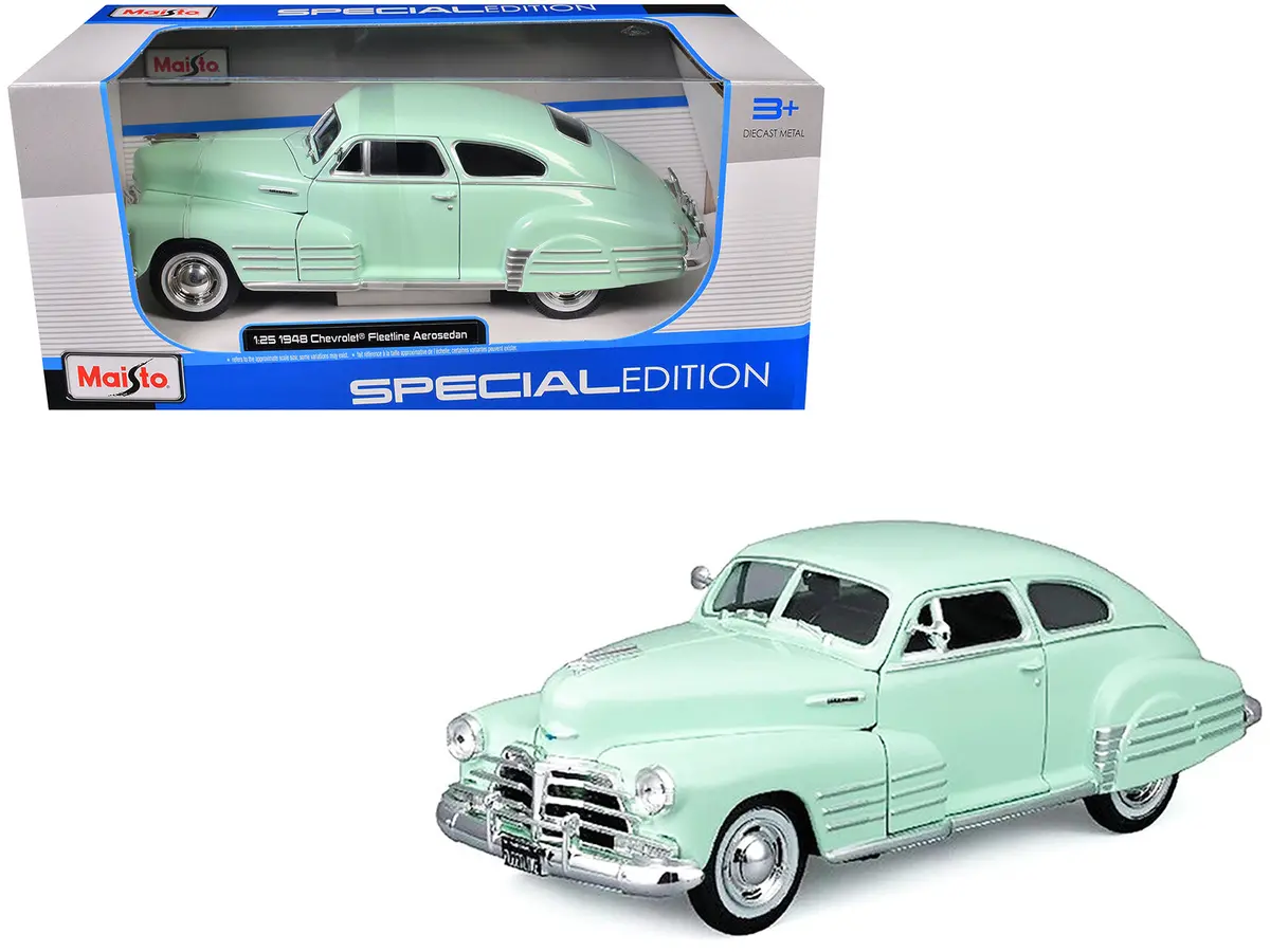1948 Chevrolet Fleetline Aerosedan Light Green "Special Edition" Series 1/25 Diecast Model Car By Maisto 1