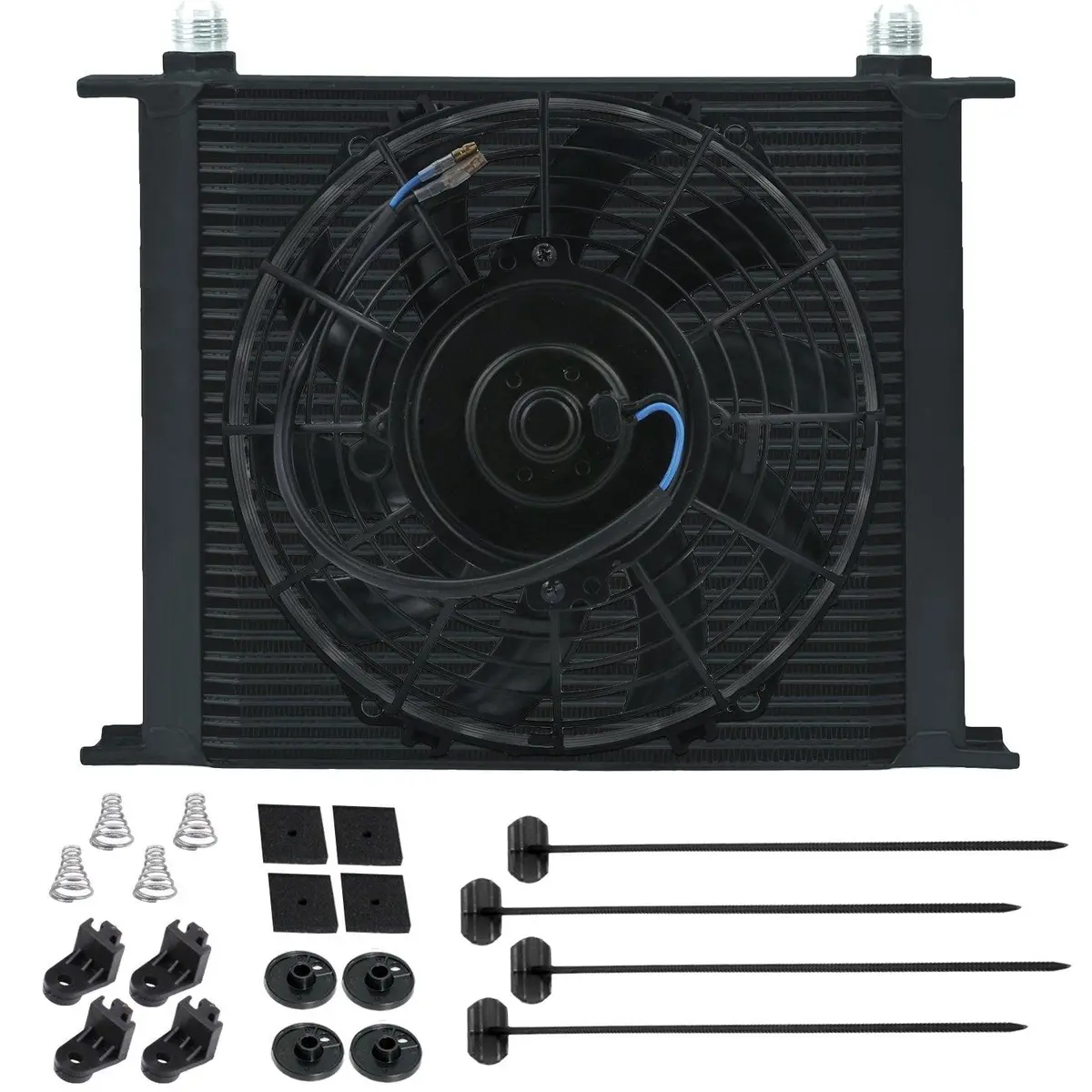 34 Row Heavy Duty 6An-10An Engine Transmission Cooler Electric Fan Kit 1