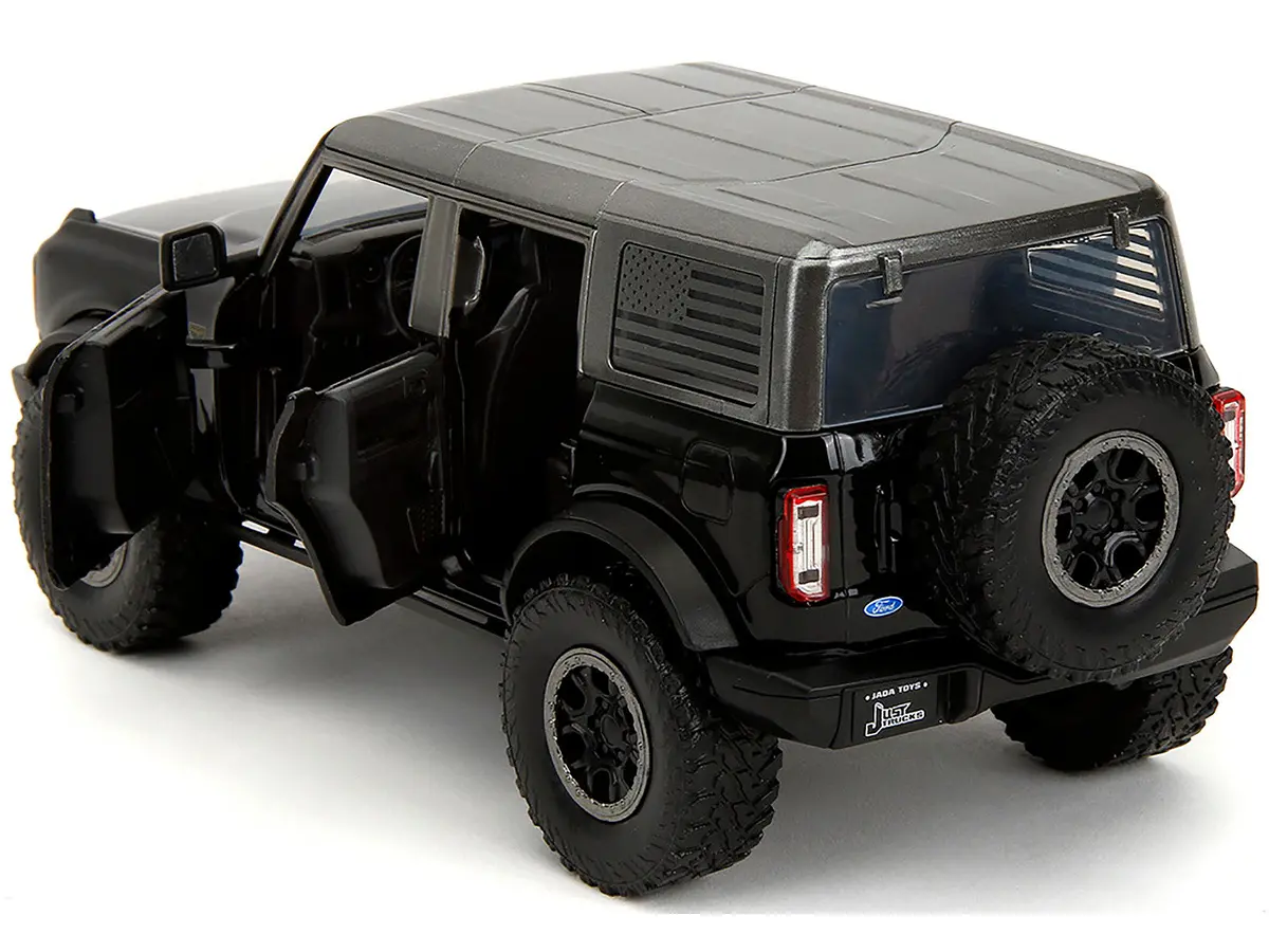 2021 Ford Bronco Badlands Black "Rigid" With Extra Wheels "Just Trucks" Series 1/24 Diecast Model By Jada 2