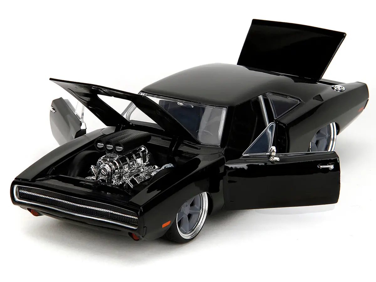 1970 Dodge Charger R/T Black "Fast X" (2023) Movie "Fast & Furious" Series 1/24 Diecast Model Car By Jada 2