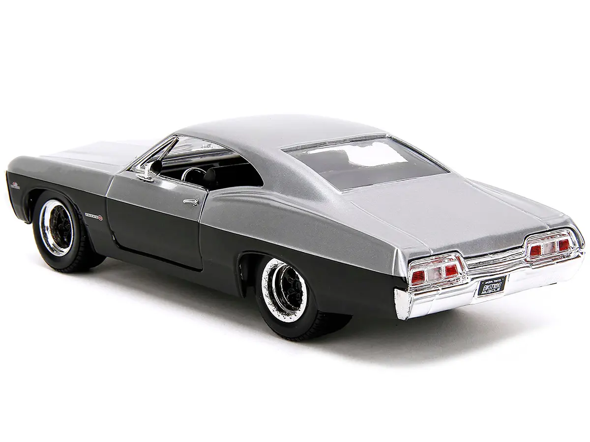 1967 Chevrolet Impala Ss Silver Metallic And Black "Bigtime Muscle" Series 1/24 Diecast Model Car By Jada 2