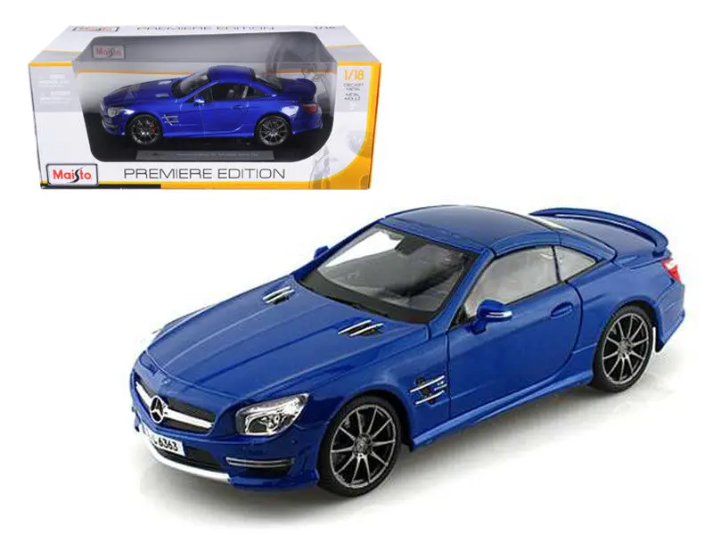 2012 Mercedes Sl 63 Amg Blue 1/18 Diecast Model Car By Maisto 1