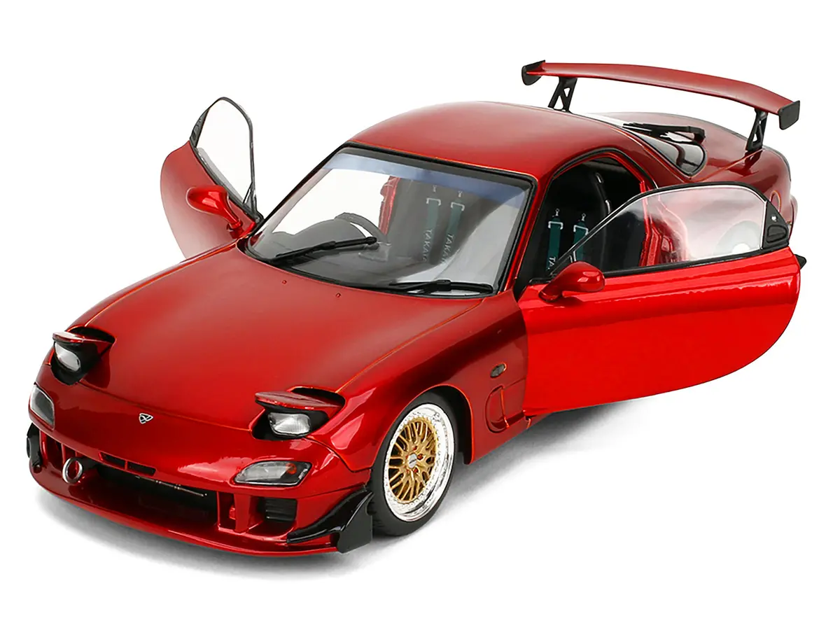 Mazda Rx7 Type Rs (Fd3s) Rhd (Right Hand Drive) Orange Metallic "Pink Slips" Series 1/18 Diecast Model Car By Jada 2