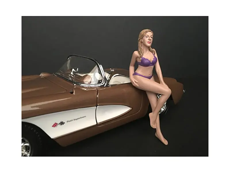 "July Bikini Calendar Girl" Figure For 1/18 Scale Diecast Models By American Diorama 1
