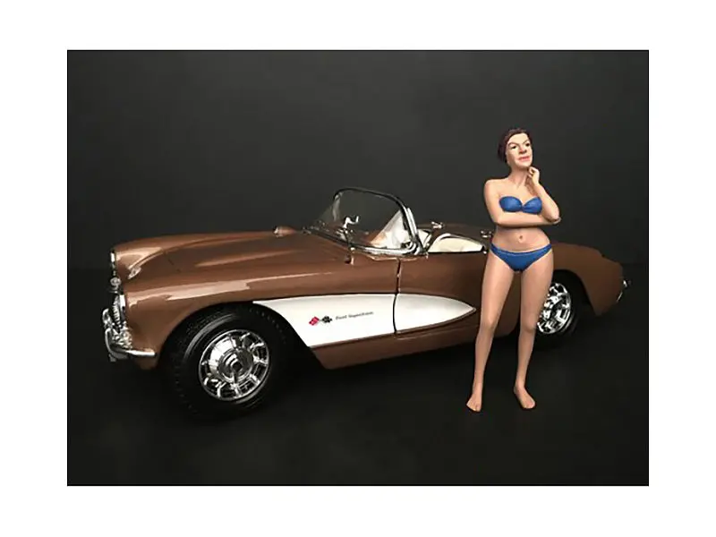 "December Bikini Calendar Girl" Figure For 1/18 Scale Diecast Models By American Diorama 1